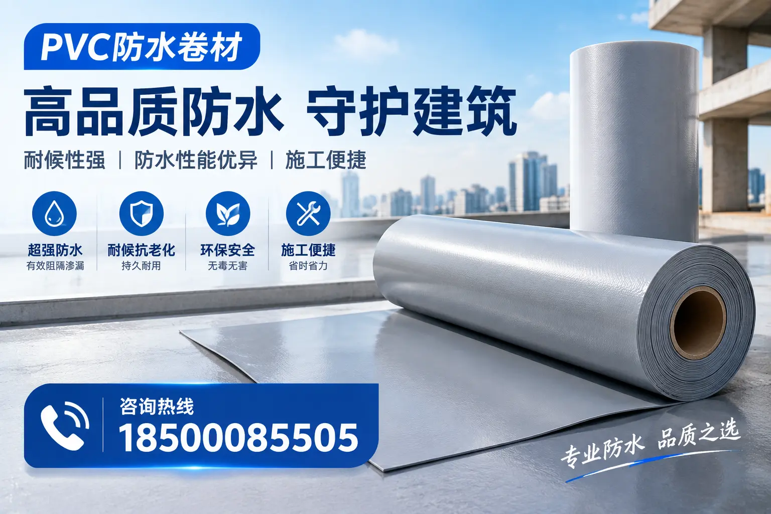 PVC防水卷材的防水效果评测，适合南昌的科学依据